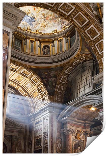 Inside St Peters, Rome Print by Graham Moore