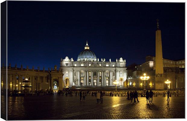 St Peters Square at night Canvas Print by Graham Moore