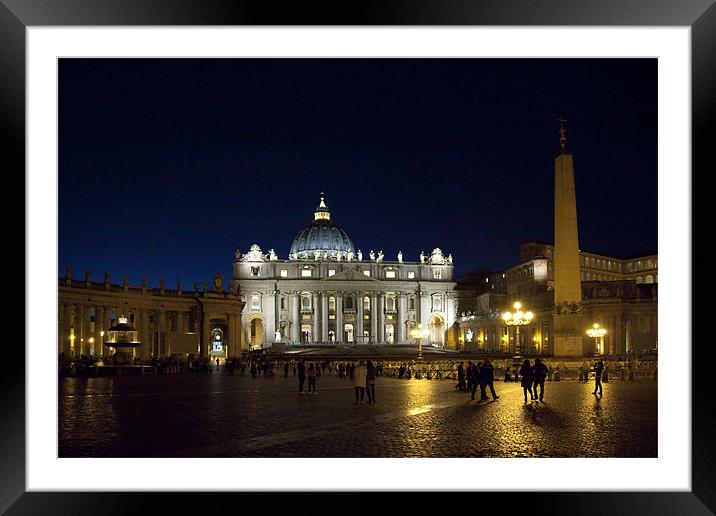 St Peters Square at night Framed Mounted Print by Graham Moore