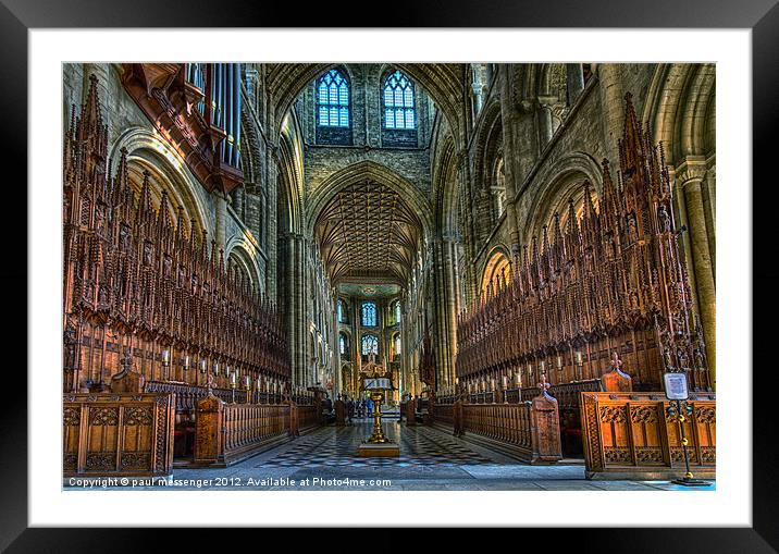 Peterborough, Cathedral Framed Mounted Print by Paul Messenger