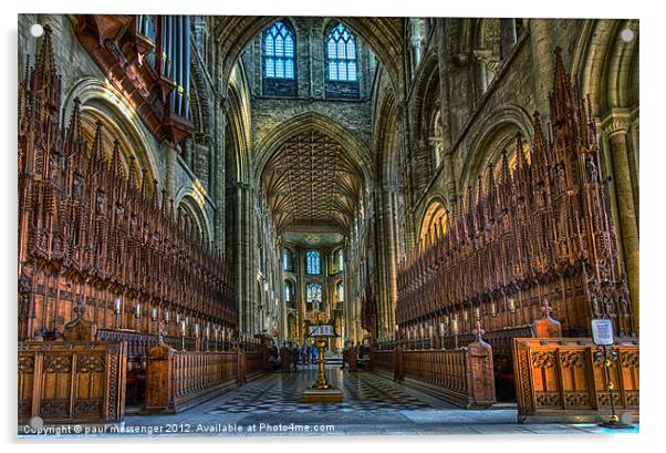 Peterborough, Cathedral Acrylic by Paul Messenger