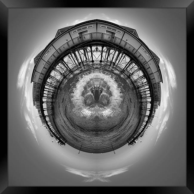 Teignmouth Pier Mini Planet. Framed Print by Louise Wagstaff
