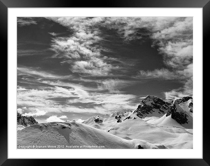 Clouds above Courchevel Framed Mounted Print by Graham Moore