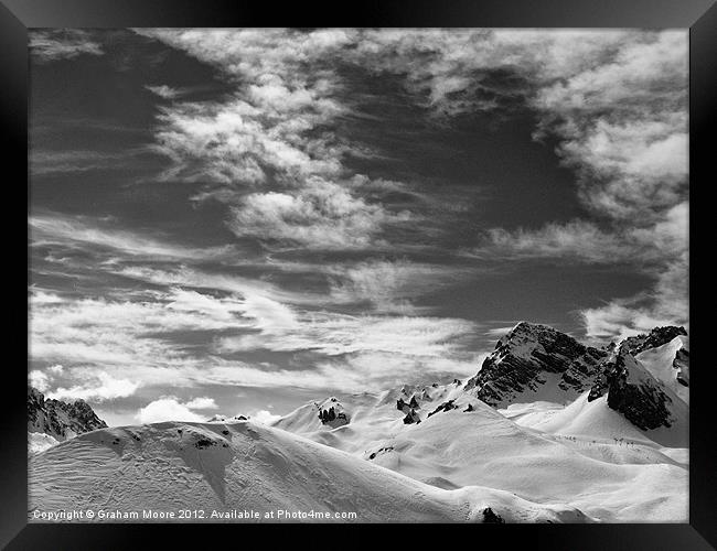 Clouds above Courchevel Framed Print by Graham Moore