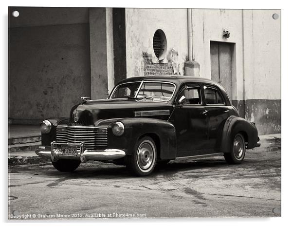 Vintage Cadillac, Cuba Acrylic by Graham Moore