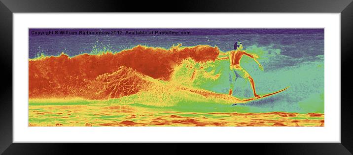 Multicolor Surfing Framed Mounted Print by Beach Bum Pics