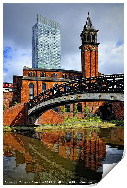 Castlefield Reflections Print by Jason Connolly