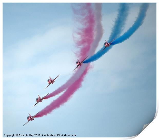 Red arrows 2012 Print by Rick Lindley