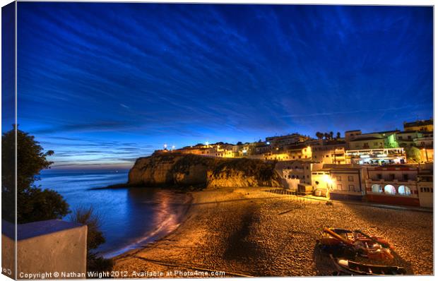 Night cove Canvas Print by Nathan Wright
