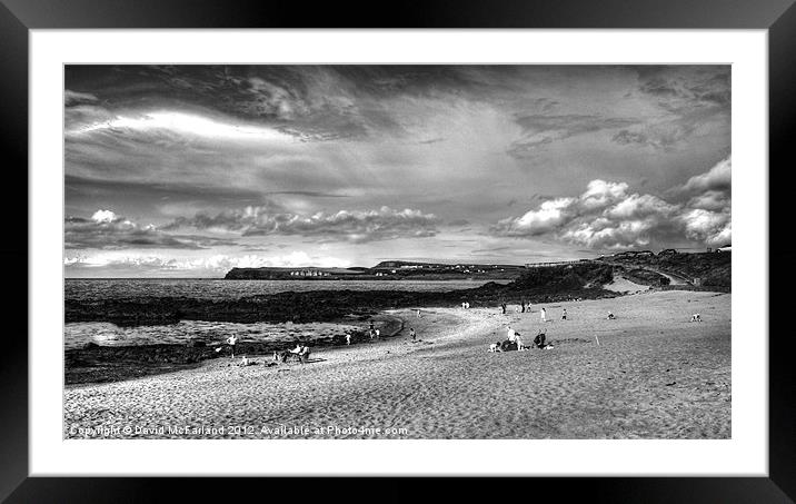 Old times at Portballintrae Framed Mounted Print by David McFarland