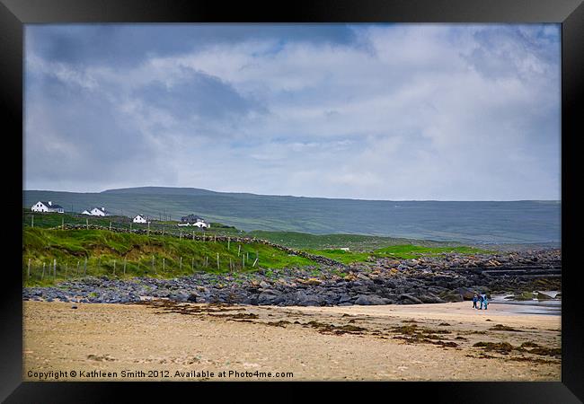 Beach in County Clare, Ireland Framed Print by Kathleen Smith (kbhsphoto)