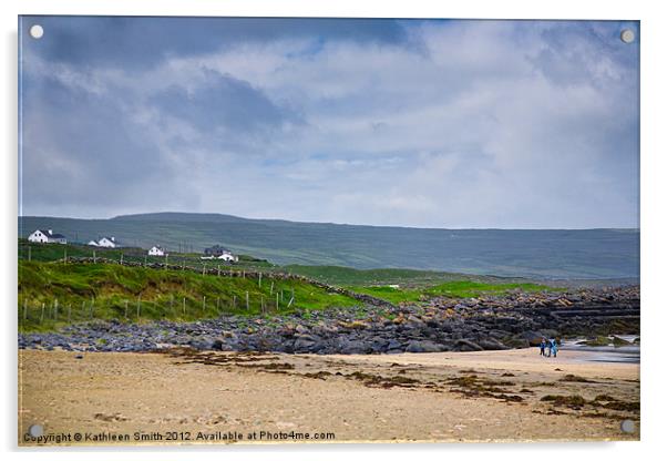 Beach in County Clare, Ireland Acrylic by Kathleen Smith (kbhsphoto)
