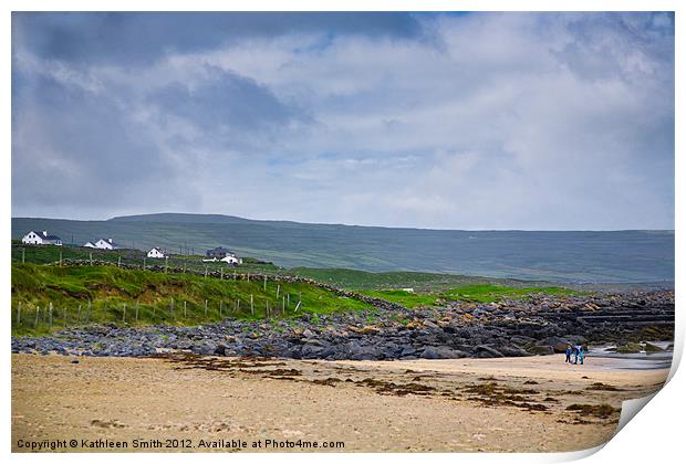 Beach in County Clare, Ireland Print by Kathleen Smith (kbhsphoto)