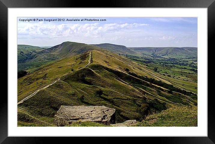Castleton Ridge Framed Mounted Print by Pam Sargeant