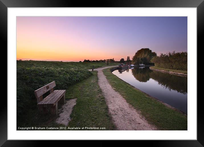 Sunset on the Canal Framed Mounted Print by Graham Custance