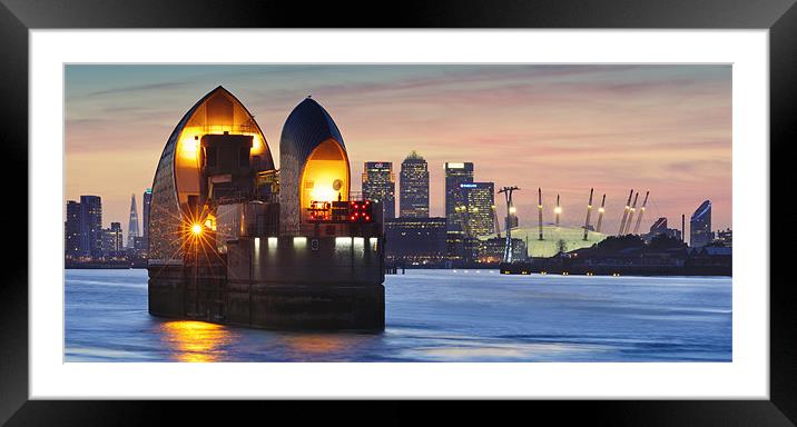 London Upriver Framed Mounted Print by James Rowland