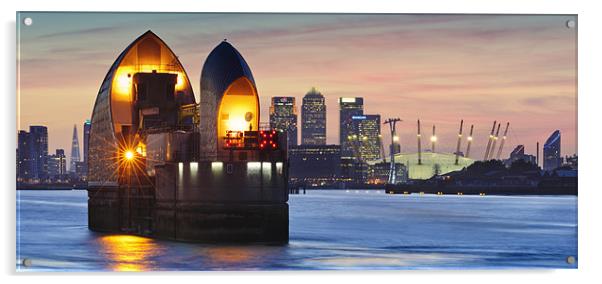 London Upriver Acrylic by James Rowland