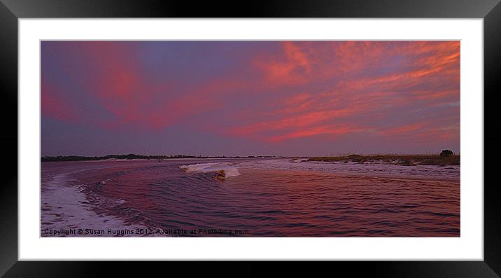Wake around the bend Framed Mounted Print by Susan Medeiros