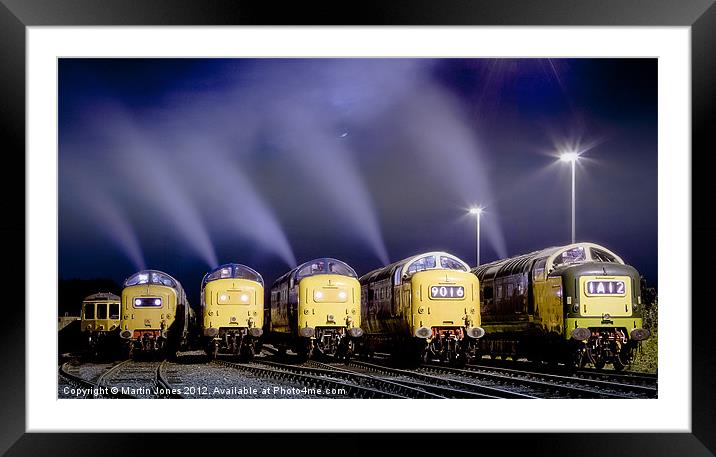 Deltic Smoke in the Night Framed Mounted Print by K7 Photography
