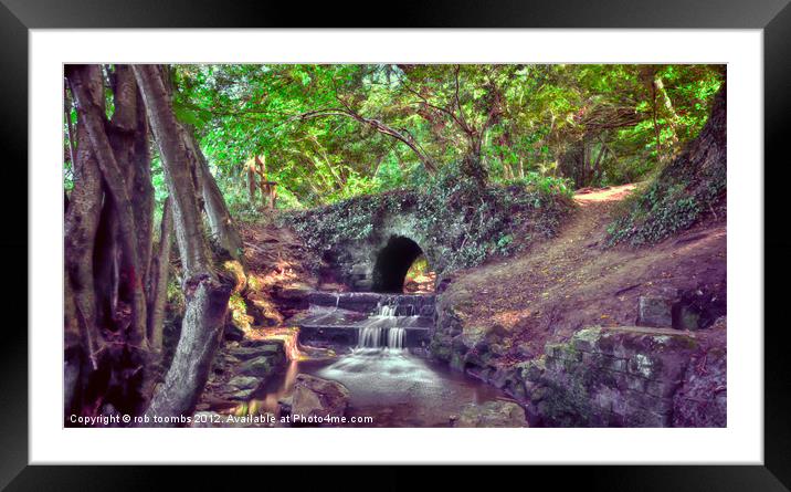 A NATURAL CREAK Framed Mounted Print by Rob Toombs