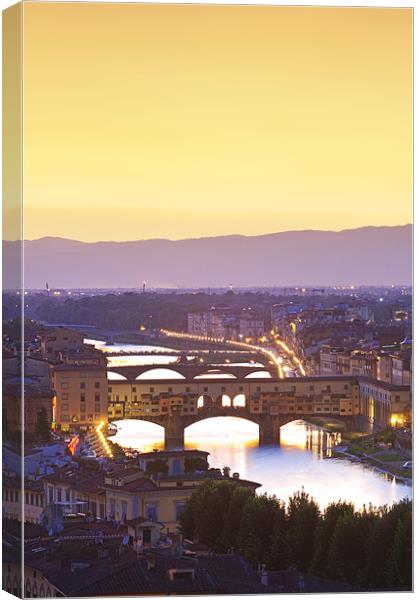 Ponte Vecchio, Florence Canvas Print by James Rowland