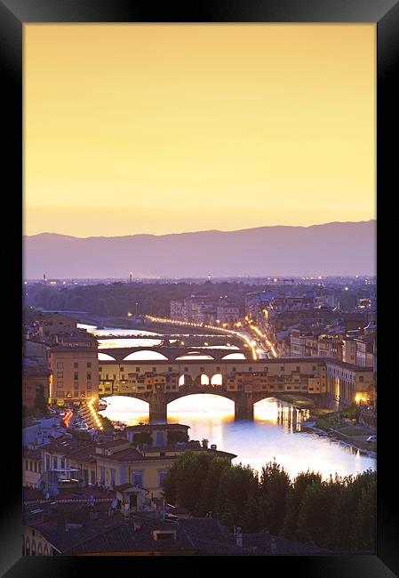 Ponte Vecchio, Florence Framed Print by James Rowland
