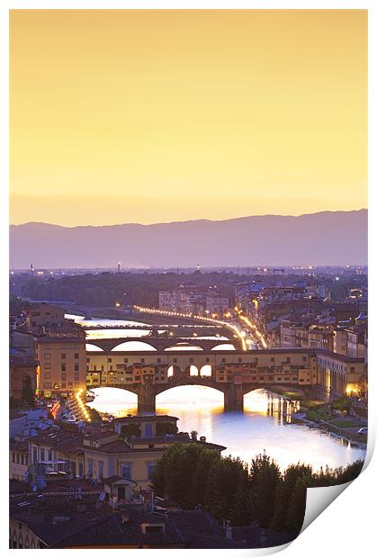 Ponte Vecchio, Florence Print by James Rowland