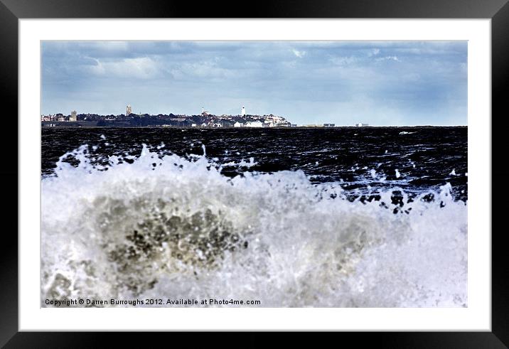 Rough Seas at Southwold Suffolk Framed Mounted Print by Darren Burroughs