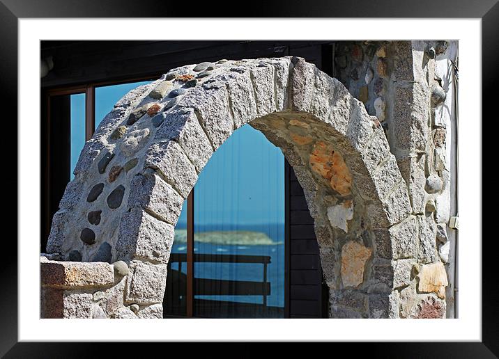 Reflections through an arch Framed Mounted Print by Tony Murtagh