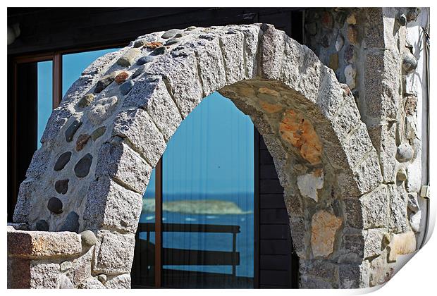 Reflections through an arch Print by Tony Murtagh
