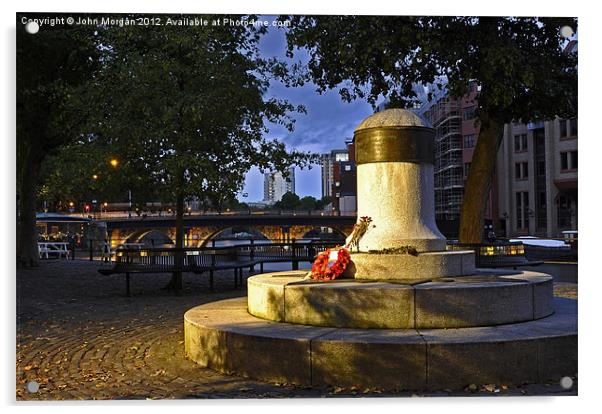 Merchant Navy Monument Bristol. Acrylic by John Morgan