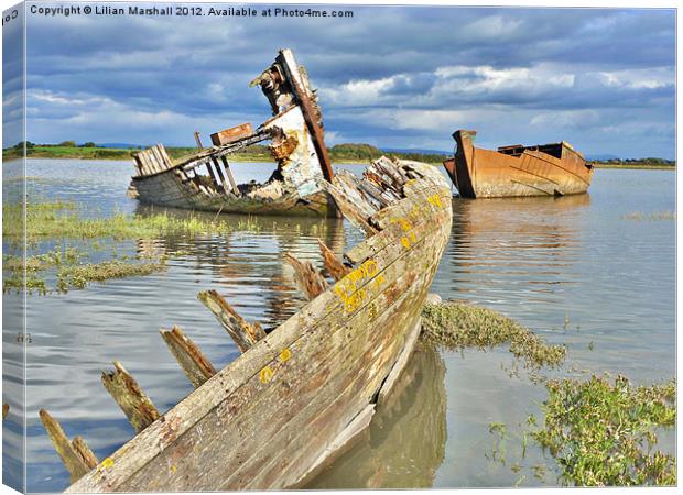 Decommissioned Trawlers. Canvas Print by Lilian Marshall