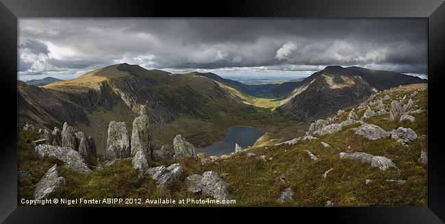 Nant Francon Panorama Framed Print by Creative Photography Wales