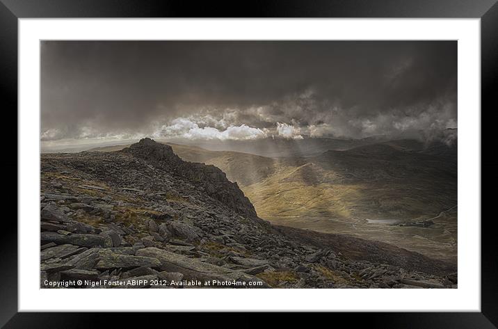 Glyderau Glow Framed Mounted Print by Creative Photography Wales