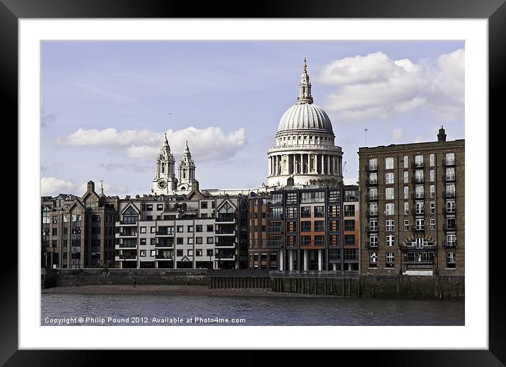 St Pauls Cathedral London Framed Mounted Print by Philip Pound