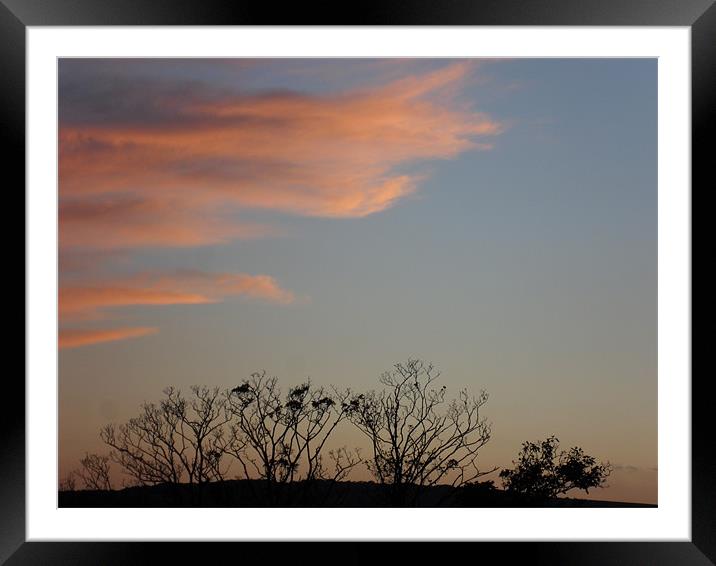 Approaching Clouds at Sunset Framed Mounted Print by Roger Stevens
