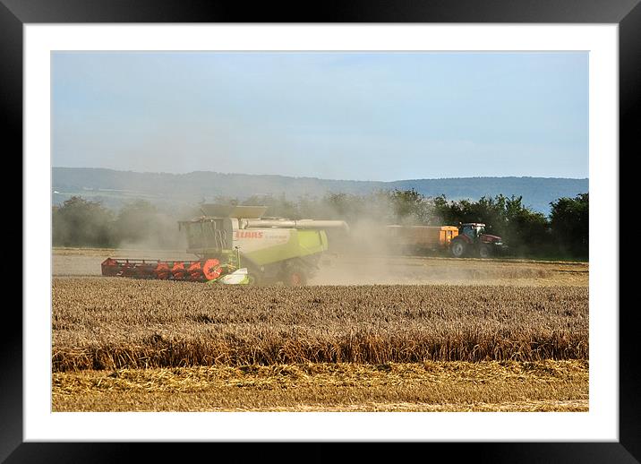 Harvesting the Wheat Framed Mounted Print by graham young