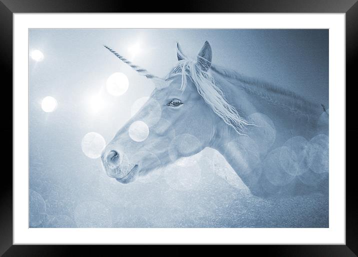 The Unicorn Framed Mounted Print by Dawn Cox