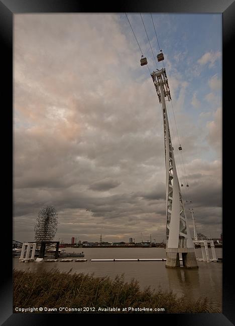 Thames Cable Car Framed Print by Dawn O'Connor