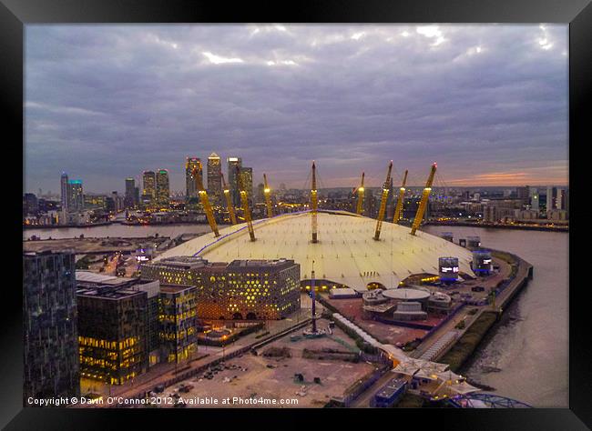 London's O2 Arena Framed Print by Dawn O'Connor