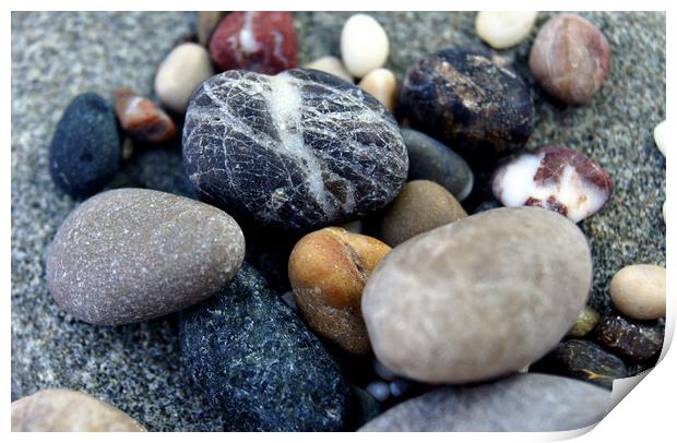 Aegean pebbles Print by Karl Butler