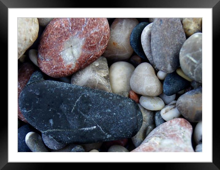 Pebbles from the Aegean Framed Mounted Print by Karl Butler
