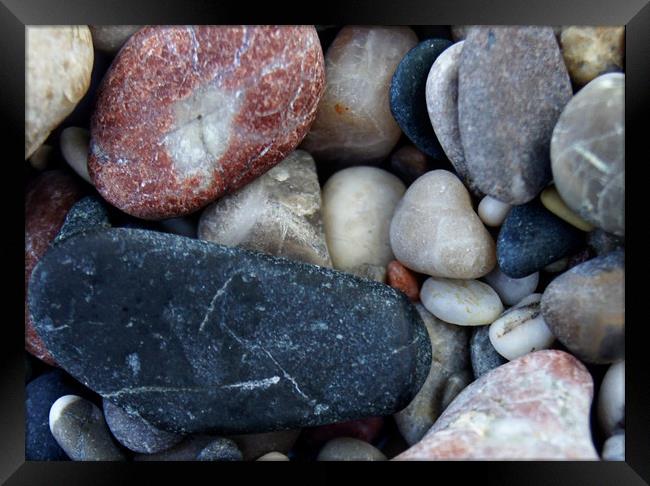 Pebbles from the Aegean Framed Print by Karl Butler