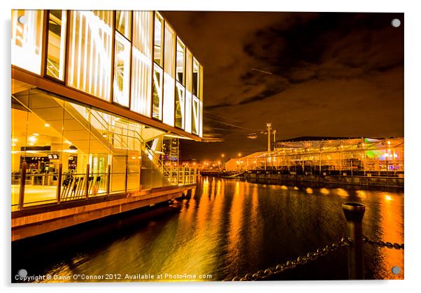 Thames Cable Car Terminal Acrylic by Dawn O'Connor