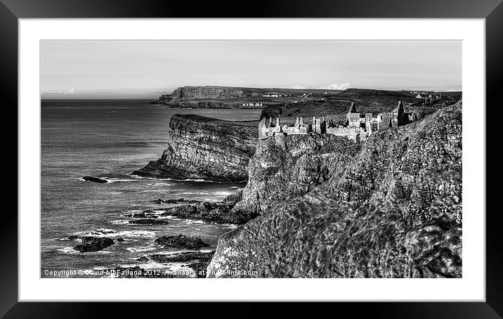 Cliff-top Castle Framed Mounted Print by David McFarland