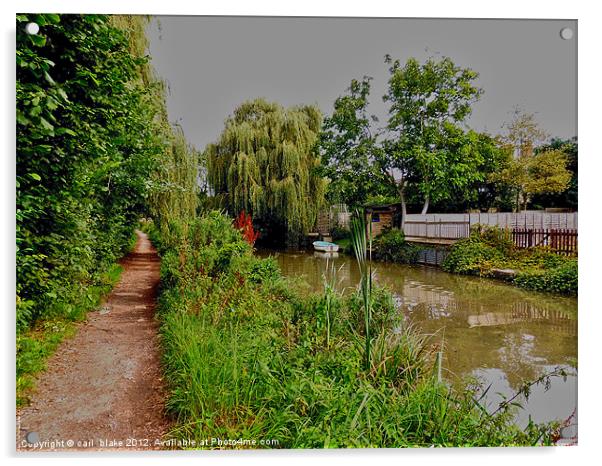 oxford canal Acrylic by carl blake