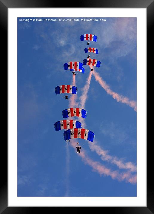 RAF Falcons Parachute Display Team Framed Mounted Print by P H