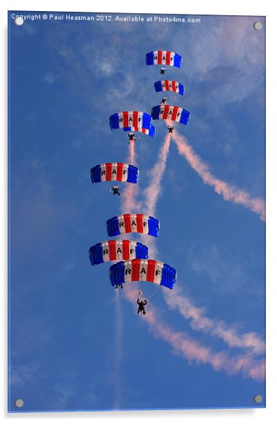 RAF Falcons Parachute Display Team Acrylic by P H