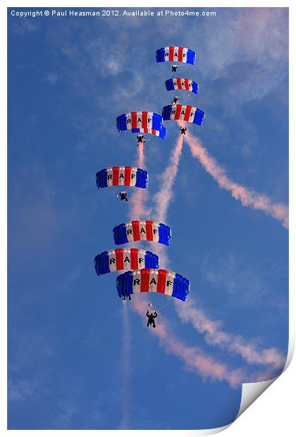 RAF Falcons Parachute Display Team Print by P H