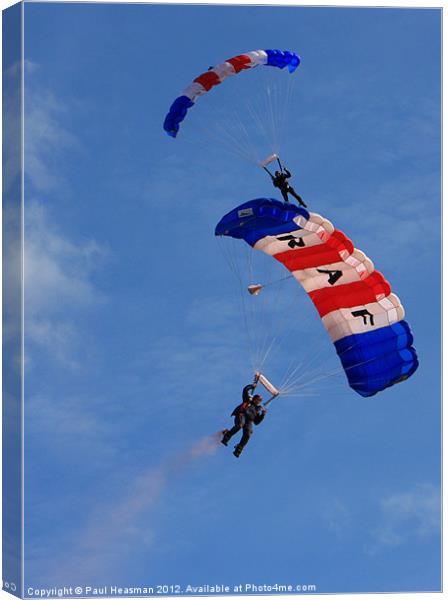 RAF Falcons parachute display team Canvas Print by P H